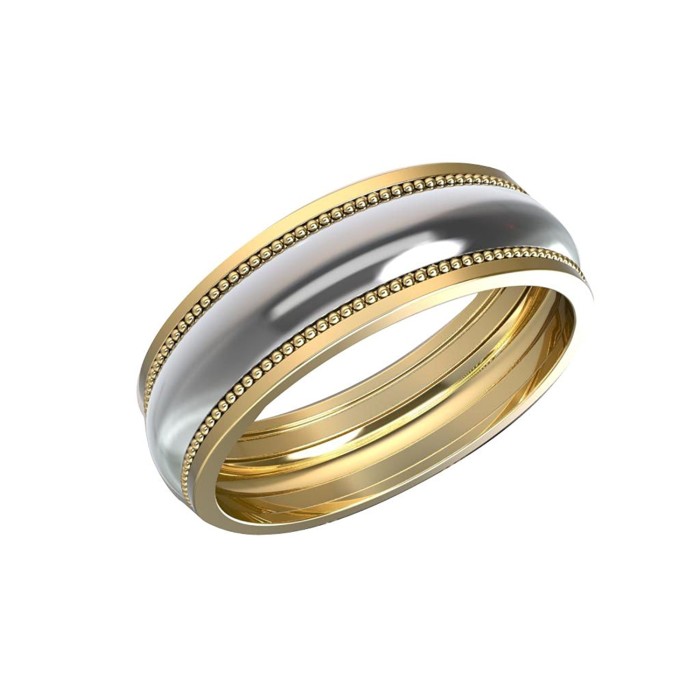 2 Tone Wedding Bands in White gold and Yellow Gold Wedding Bands For Women